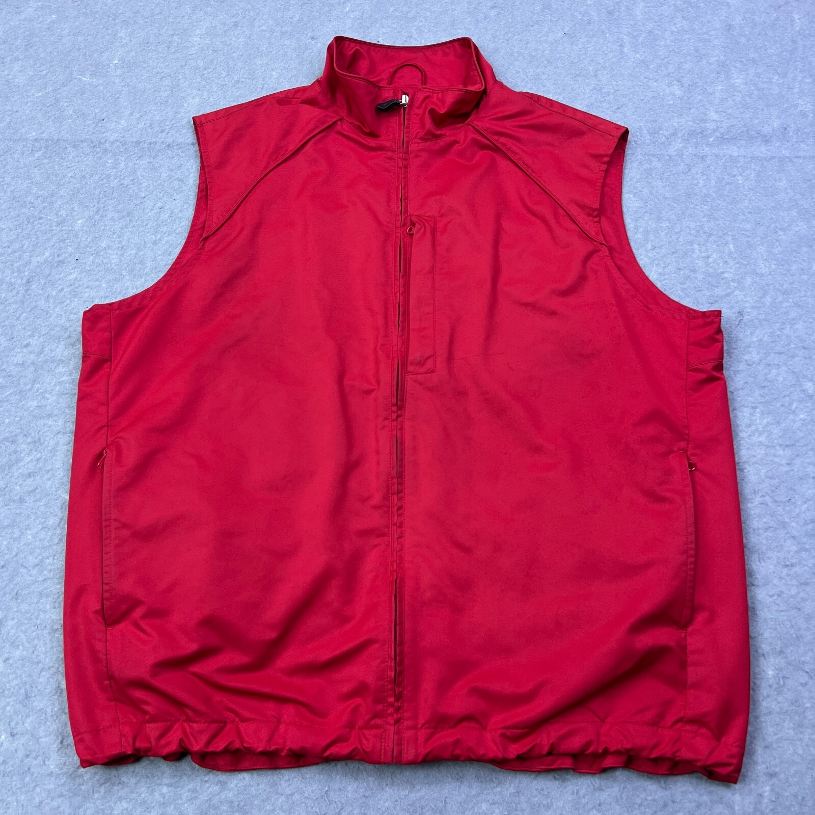 Polo Golf Ralph Lauren Vest Mens L Red Sleeveless Full Zip Windbreaker Jacket